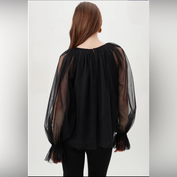 TRINA TURK 🆕 OTHERWORLDLY 2 TOP. Fun/Flirty Tulle Dress Top. Size L. 🔥 - Picture 2 of 5